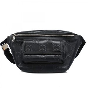 Men's Gucci Black Leather Waist Bag